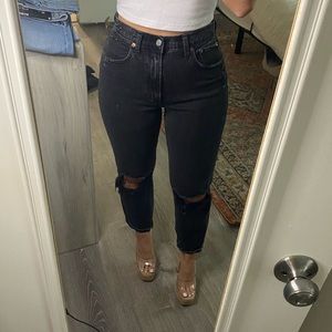 Abercrombie & Fitch High Rise Ankle Straight Jeans